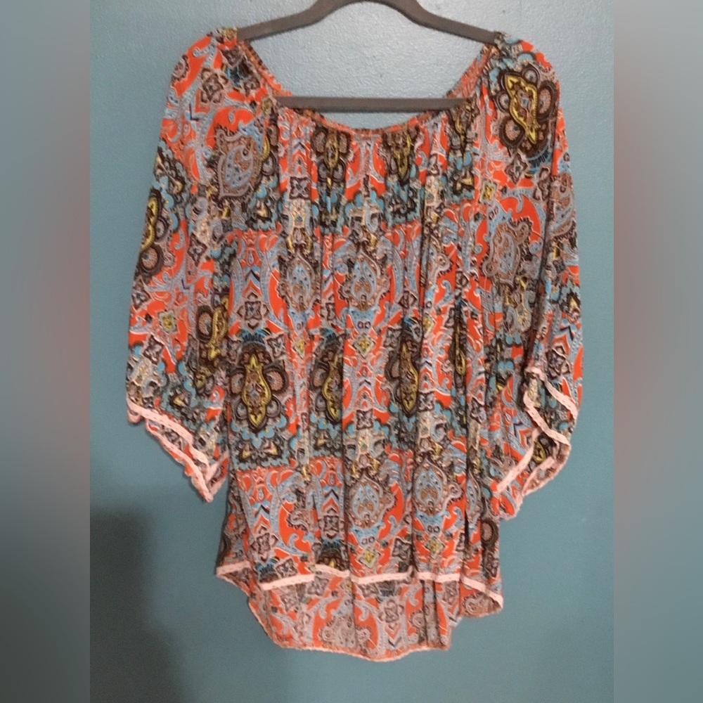 Lady’s World Paisley Blouse size XL